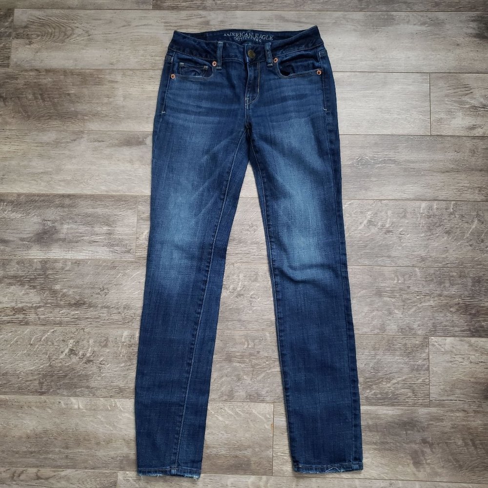 American‎ Eagle Skinny Stretch Faded Front Jeans 00